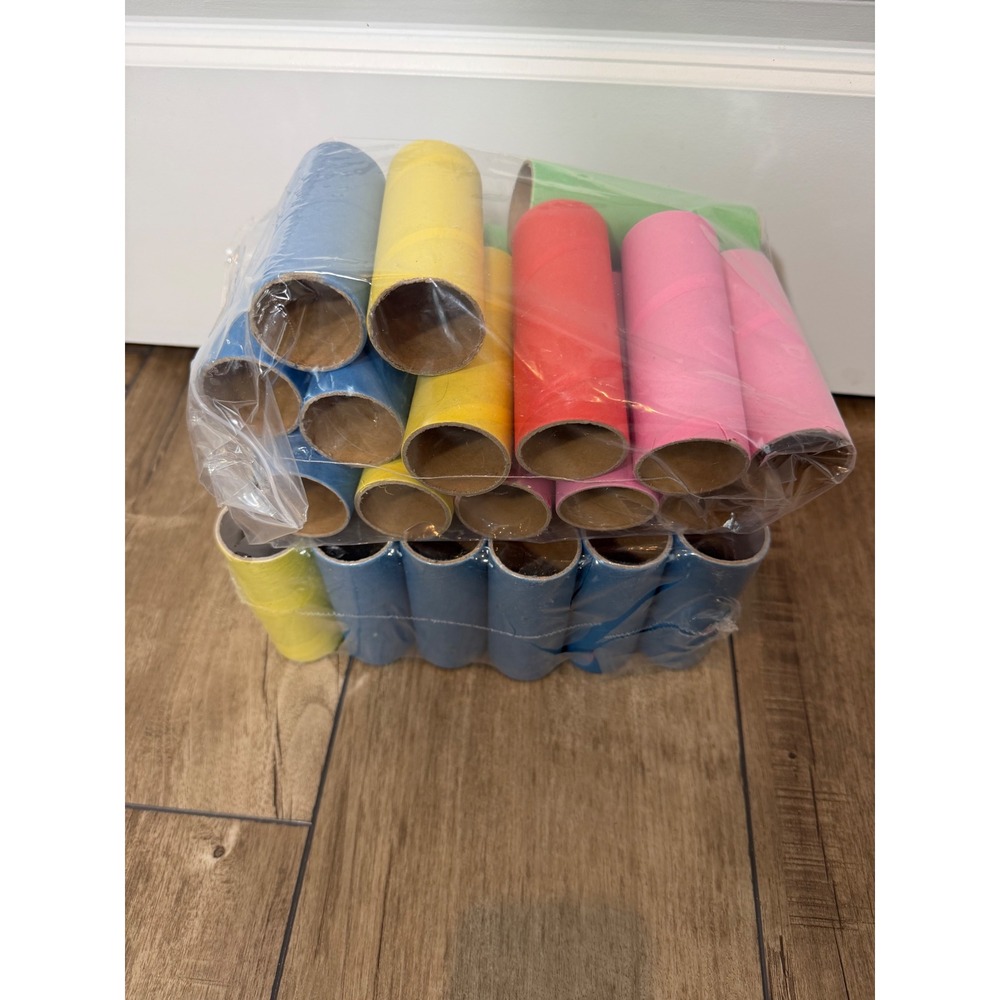 Playside Creations 40pc Assorted Colored Paper Rolls Classroom Craft Pack